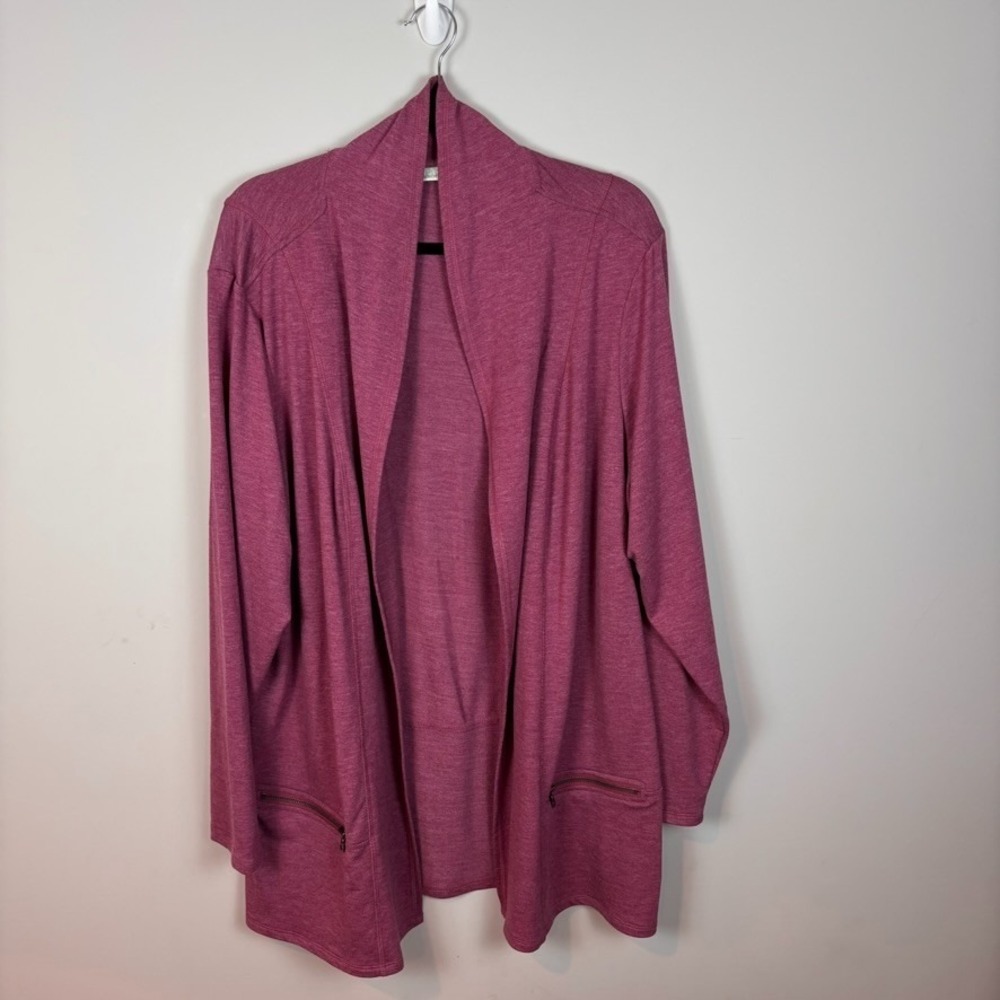 Logo Lounge Womens Pink Sweatshirt Open‎ Cardigan Size 2XL Athleisure Comfort